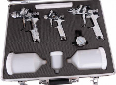 Set de pistol de pulverizare Hvlp h-827 carcasa din aluminiu auarita foto