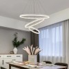 Lustra LED suspendata cu telecomanda SERENA 84W, 3 Cercuri, lumina Rece/Calda/Neutra, Dimabila, Alb, Inaltime Reglabila, Alessandro DESIGN