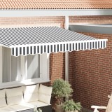 vidaXL Valanță de marchiză pentru cadru de 2.5 m Antracit și Alb 2.3x0.2 m
