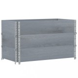Cumpara ieftin Jardiniera de gradina, gri, 100x50 cm, lemn masiv pin