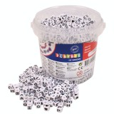 Set 1250 de margele cub de insirat cu litere, diametru 6.5 mm, PLAYBOX