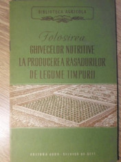 FOLOSIREA GHIVECELOR NUTRITIVE LA PRODUCEREA RASADURILOR DE LEGUME TIMPURII - D. foto