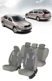 Cumpara ieftin Huse scaune din piele si textil SKODA OCTAVIA II 2004-2013 LUXURY Gri, Umbrella