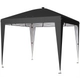 Outsunny Gazebo 3x3 m Pliabil Pop Up cu &Icirc;nălțime Reglabilă, UV50+, Gazebo de Grădină cu Lumină Centrală și USB, Telecomandă, Geantă de Transport, pent
