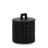 Set 4 lumanari in ceramica neagra Twine 9.5x11 cm