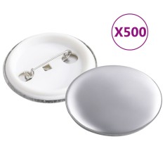 vidaXL Piese ecuson cu agrafă de prindere pe spate 500 seturi 37 mm