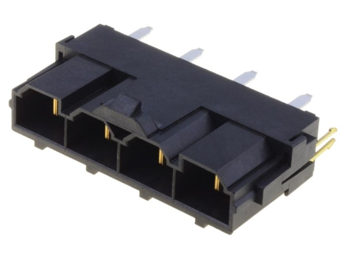 Conector soclu cablu-placă 4 pini aurit