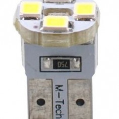 Set 2 Buc Bec Led M-Tech W5W 12V W2,1X9,5D Alb LB069W