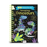Bookoli - Amazing Dinosaurs Neon Scratch Art Book