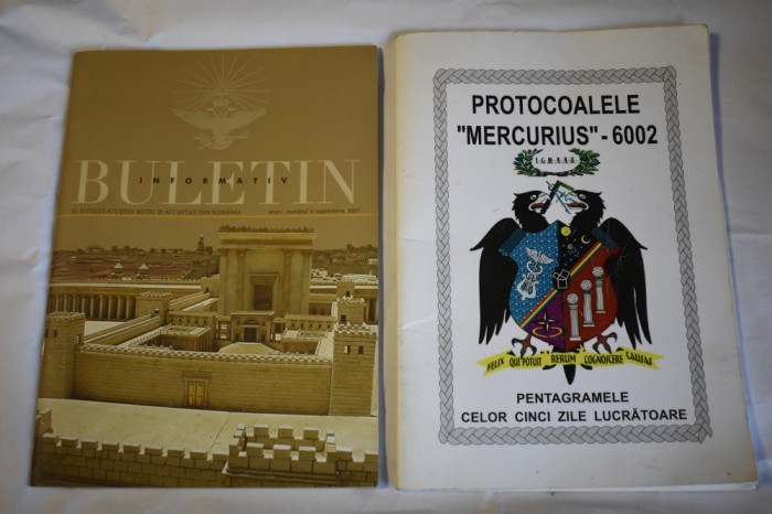 Protocoalele Mercurius 6002 pentragramele + revista masonerie ritul scotian