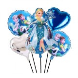 Cumpara ieftin Buchet 5 baloane folie Elsa KidMania&reg; Frozen, 60x45 cm