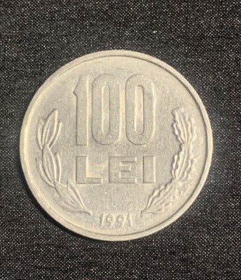 Moneda 100 lei 1991 foto
