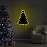 Cumpara ieftin Lampa de perete Christmas Pine 2 , Neon Graph, 20x27 cm, galben