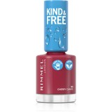 Rimmel Kind &amp; Free lac de unghii culoare 166 Cherry Chance 8 ml