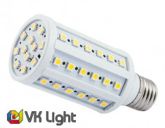 Bec LED E27, Putere 9W (100W), 900lm, Lumina Calda, 60 SMD, VoiceKraft foto