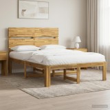 Cumpara ieftin Cadru de pat dublu cu spatar ROSTOCK Alb 135 x 190 cm