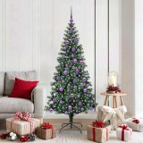 VidaXL Pom de Crăciun artificial pre-iluminat cu 300 LED Verde 180 cm 3396768