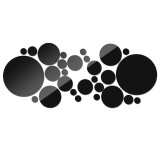 Cumpara ieftin Set 31 Oglinzi Acrilice din PVC, Autoadezive pentru Decorarea Peretilor, Sfere Negre 1 mm 14 cm 14 cm 14 cm 1 mm Negru lucios 31 14 cm