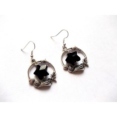cercei cristale negre stelute 40514