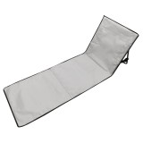 Sezlong de plaja pliabil, spatar cu cadru metalic, reglabil, 150x47 cm, gri Household NewTrend