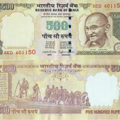 2016 , 500 rupees ( P-106x ) - India - stare aUNC