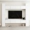 Set dulapuri TV, 8 piese, alb, lemn prelucrat