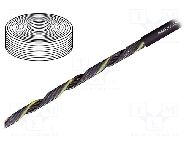 Cablu de control chainflex&reg; CF890 2x0,5mm2 PUR negru IGUS