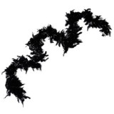 Pene Deghizare Halloween Tinsel Argintiu Negru 170cm pentru costumuri spectaculo, CMCLASS