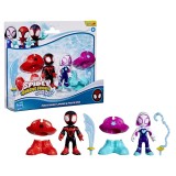 SPIDEY SI PRIETENII LUI UIMITORI MARVEL WATER WEBS SET 2 FIGURINE GHOST SPIDER SI PIRATE SPIN CU ACCESORII