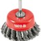 Perie inox fir rasucit bormasina diametru 75 mm YATO