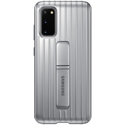 Husa Plastic Samsung Galaxy S20 G980 / Samsung Galaxy S20 5G G981, Standing, Argintie EF-RG980CSEGEU foto