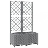 Cumpara ieftin Jardiniera de gradina cu spalier, gri deschis, 80x40x136 cm, PP