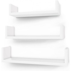 Raft pentru perete Cube, Set 3 bucati, Alb