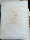 Gravura calcografie originala Musee du Louvre Chalcographie Raphael Vrbin