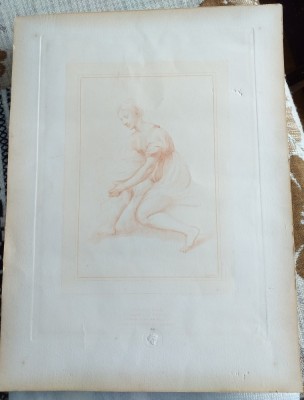 Gravura calcografie originala Musee du Louvre Chalcographie Raphael Vrbin foto