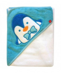 Prosop cu capison 76x76 cm - Bobobaby - Pinguin Alb foto