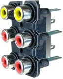 Conector RCA mama x 6, pe panou - 122080