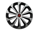 Cumpara ieftin Set 4 capace roti Fame Gri-Negru cu inel R14, pentru gama auto Mitsubishi, Autohelix MSA