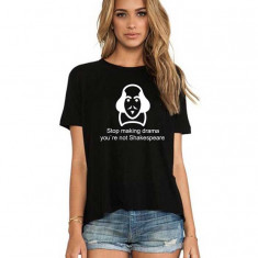 Tricou dama negru - Shakespeare Drama - M