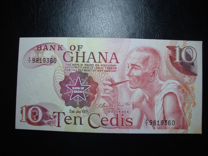 GHANA 10 CEDIS 1978 UNC