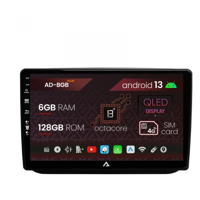 Navigatie Skoda Fabia (2007-2014), Android 13, B-Octacore 6GB RAM + 128GB ROM, 10.1 INCH - AD-BGB10006+AD-BGRKIT046 foto