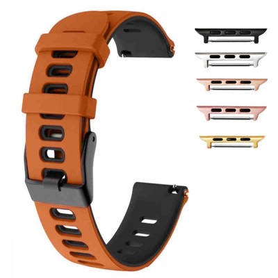 Curea din silicon compatibila cu Apple Watch 9|8|7|6|5|4|3|2|1 Series, 49mm|45mm|44mm|42mm, Tiger Orange foto