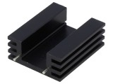 Radiator negru TO220, 38.1x32x14mm