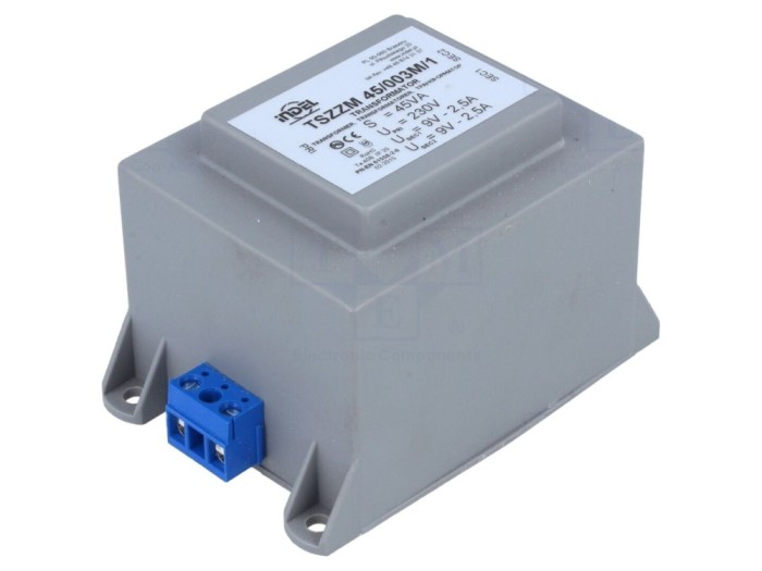 Transformator &icirc;ncapsulat 45VA 230V 9V
