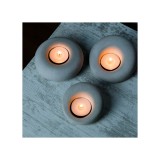 Cumpara ieftin Set de suporturi lumanari (3 bucati) Donut 175 Gri 10x10x3.5 cm