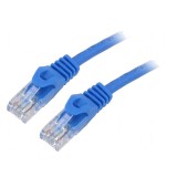 Patch cord U/UTP 6 litat CCA PVC albastru 1,5m 26AWG