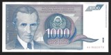 IUGOSLAVIA 1000 / 1.000 DINARA / DINARI 1991 [4] P - 110a , a UNC , aproape necirculata