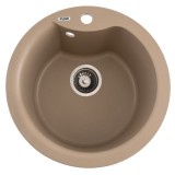 Chiuveta de bucatarie din granit cuva rotunda Sahara 485x210 mm Flow Wave