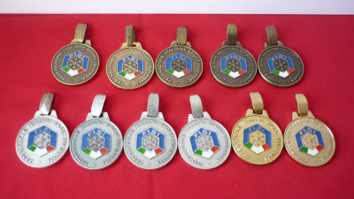 MEDALII ITALIA LOT 11 BUC. FEDERAZIONE ITALIANA SPORT INVERNALI foto