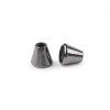 Set 10 terminatii plastic pentru snur 4.5 mm Argintiu inchis, Crisalida